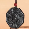 Tai Chi Bagua Natural Jade Pendant Necklace