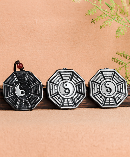 Tai Chi Bagua Natural Jade Pendant Necklace - Image 5