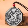 Tai Chi Bagua Natural Jade Pendant Necklace