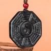Tai Chi Bagua Natural Jade Pendant Necklace