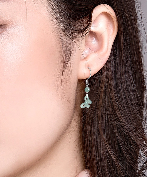 Butterfly Natural Jade S925 Earrings