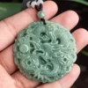 Dragon Medal Natural Jade Pendant