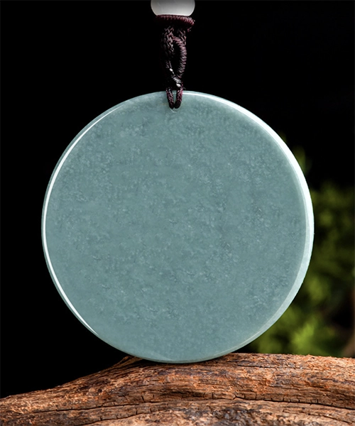 Pixiu Round Natural Jade Pendant