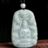 Guanyin Dragon Medal Natural Jade Pendant