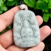 Guanyin Dragon Medal Natural Jade Pendant