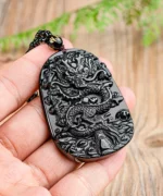 Dragon Black Natural Jade Pendant