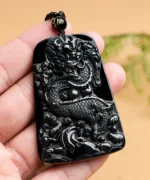 Dragon Medal Natural Jade Pendant