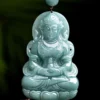 Tara Guanyin Medal Natural Jade Pendant