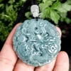 Jade Dragon Round Medal Pendant