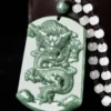 Dragon Carved Natural Jade Pendant