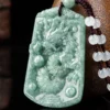 Dragon Carved Medal Jade Pendant