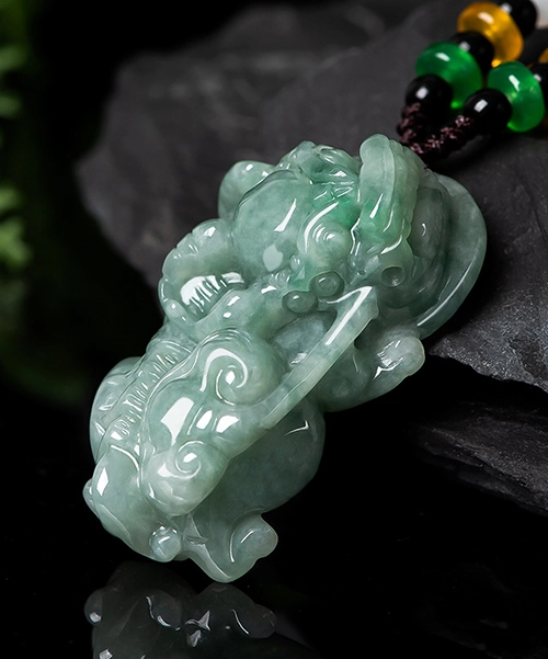 Wealth Pixiu Natural Jade Pendant