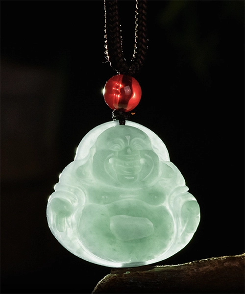 Jade Buddha Natural Jadeite Pendant - Image 3