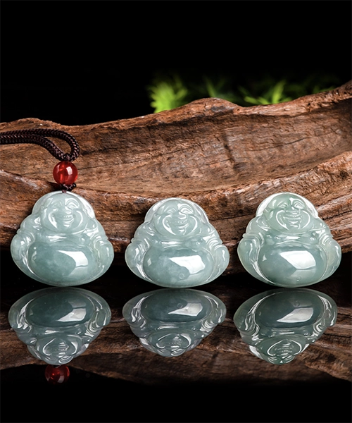 Jade Buddha Natural Jadeite Pendant