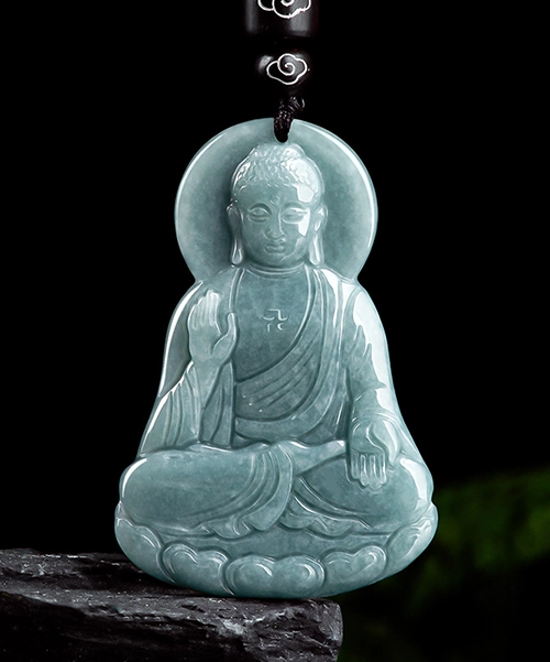 Amitabha Buddha Natural Jade Pendant