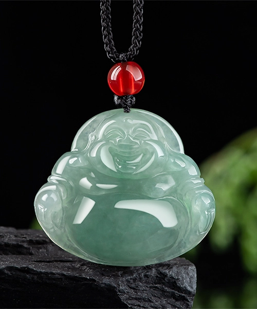 Jadeite Buddha Natural Jade Pendant