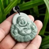 Wealth Buddha Natural Jade Pendant