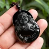 God of Wealth Natural Jade Pendant