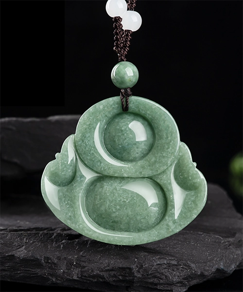 Jadeite Pendant Natural Jade Buddha