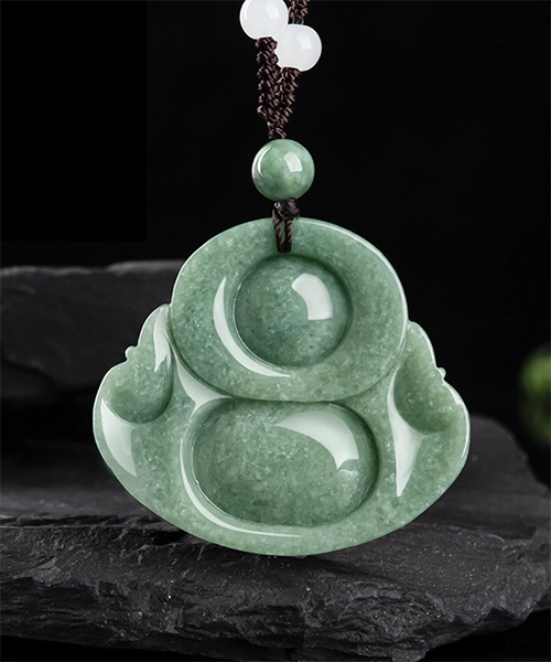 Jadeite Pendant Natural Jade Buddha - Image 4
