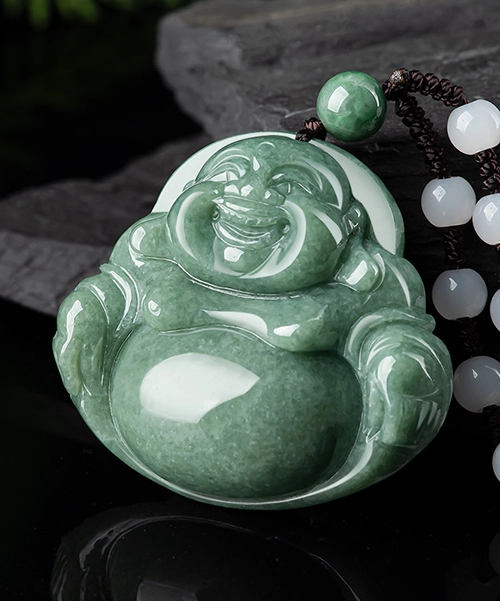 Jadeite Pendant Natural Jade Buddha - Image 2