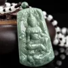 Jadeite Jade Guanyin Dragon Pendant