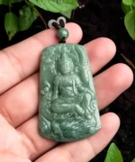 Jadeite Jade Guanyin Dragon Pendant