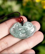 Jadeite Ruyi Natural Jade Pendant