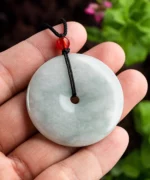Donut Ring Natural Jade Pendant