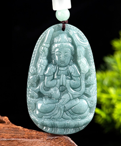 Patronus Bodhisattva Natural Jade Pendant