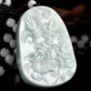 Natural Jade Pendant Buddha Dragon