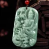 Jadeite Guanyin Dragon Jade Pendant