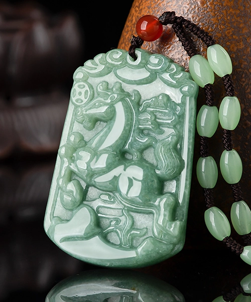 Horse Chinese Zodiac Jade Pendant