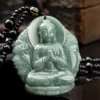 Buddha Mahavairocana Natural Jade Pendant