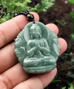 Buddha Mahavairocana Natural Jade Pendant
