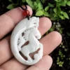 Dragon Horse Natural Jade Pendant