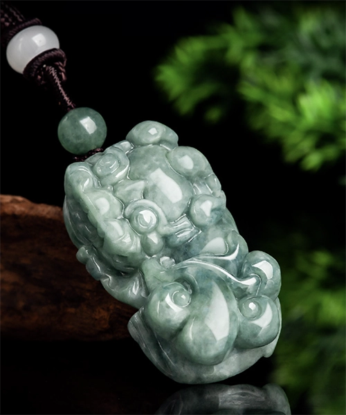 Jadeite Pixiu Natural Jade Pendant
