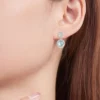 Jade Cabochon S925 Dangle Earrings