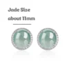Jade Cabochon S925 Stud Earrings