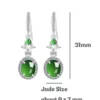 Jadeite Cabochon S925 Dangle Earrings