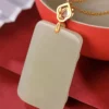 Pixiu Flat Jade Pendant S925 Necklace