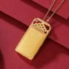 Natural Amber Auspicious S925 Pendant