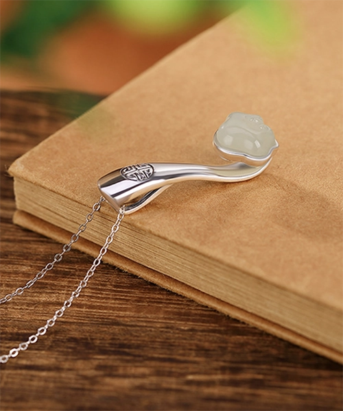 S990 Ruyi Natural Jade Agate Pendant - Image 6