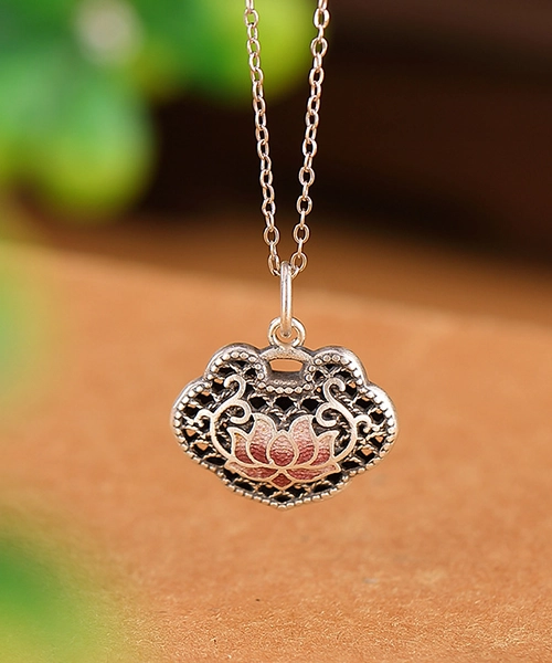 S999 Ruyi Lotus Flower Pendant - Image 3