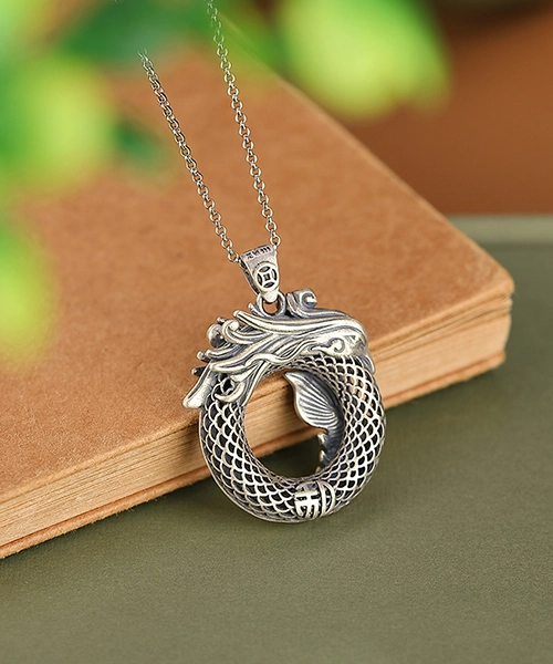 S999 Phoenix Enamel Pendant - Image 4