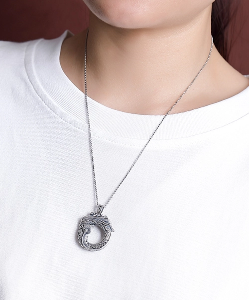 S999 Phoenix Enamel Pendant - Image 2