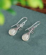 Lute S925 Natural Jade Earrings