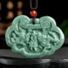 Jadeite Phoenix Dragon Jade Pendant