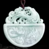 Vintage Phoenix Dragon Jade Pendant