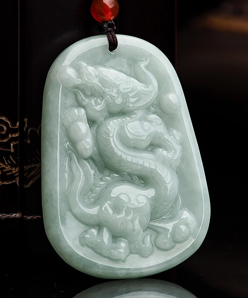 Chinese Zodiac Dragon Jade Pendant